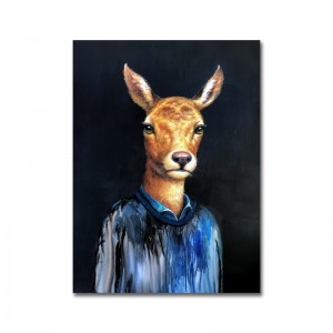 100% χειροποίητο πετρέλαιο ζωγραφική ζώων σπίτι διακόσμηση αφηρημένη σύγχρονη εργασία τέχνης καμβά